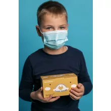 Gyerek kék maszk 50 db dobozonként Flame Brother 3 rétegű egészségügyi gyerekmaszk
