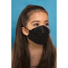   Gyerek ergonomikus FFP2 fekete maszk szájmaszk DOC NFW CE 0598