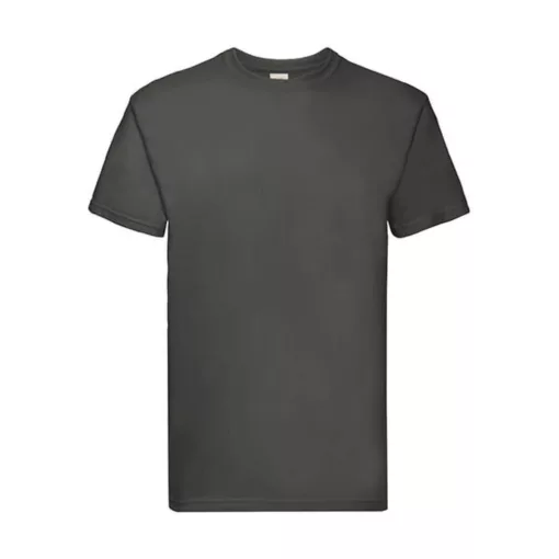 Uniszex póló  Rövid ujjú Fruit of the Loom Super Premium Tee   Világos grafitszürke   ures