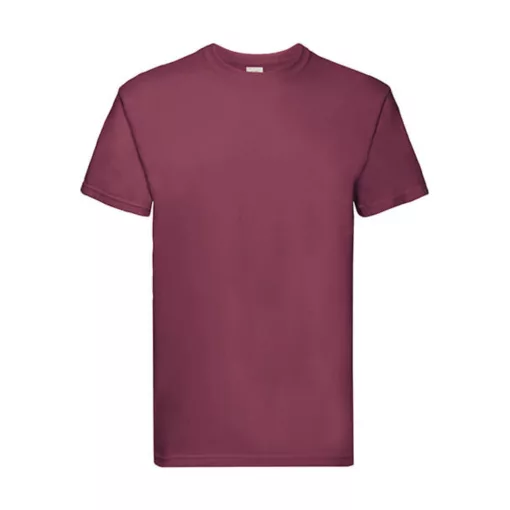 Uniszex póló  Rövid ujjú Fruit of the Loom Super Premium Tee   Burgundi vörös   urespolo.h