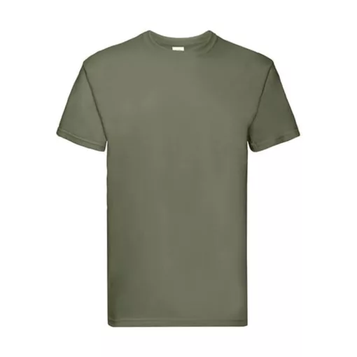 Uniszex póló  Rövid ujjú Fruit of the Loom Super Premium Tee   Oliva zöld   urespolo.hu