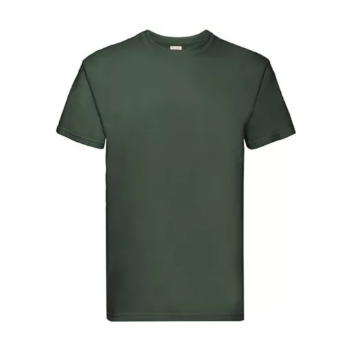 Uniszex póló  Rövid ujjú Fruit of the Loom Super Premium Tee   Sötétzöld   urespolo.hu