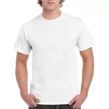 Uniszex póló  Rövid ujjú Gildan Ultra Cotton Adult T-Shirt - 4XL, Fehér