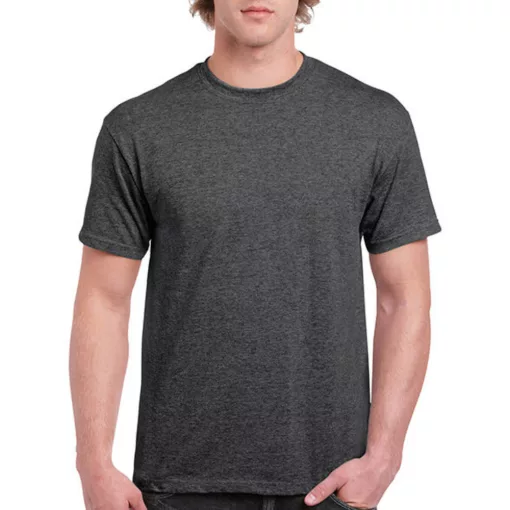 Uniszex póló  Rövid ujjú Gildan Ultra Cotton Adult T-Shirt - XL, Sötét heather szürke
