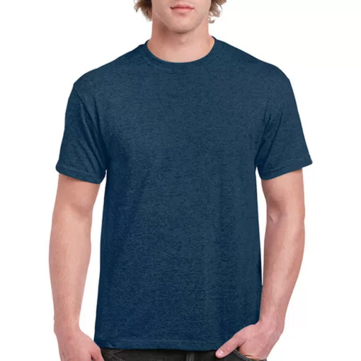 Uniszex póló  Rövid ujjú Gildan Ultra Cotton Adult T-Shirt - XL, Heather Sötétkék