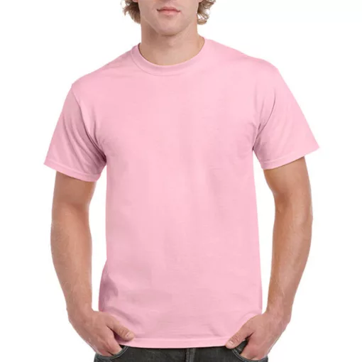 Uniszex póló  Rövid ujjú Gildan Ultra Cotton Adult T-Shirt   Világos rózsaszín (pink)   urespol