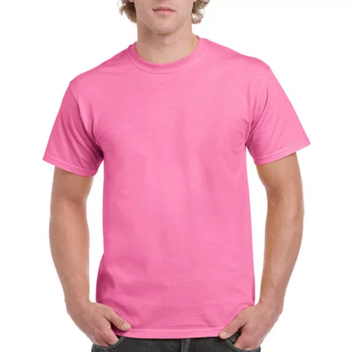 Uniszex póló  Rövid ujjú Gildan Ultra Cotton Adult T-Shirt - 2XL, Azálea (világos rózsaszín)