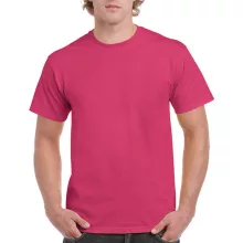Uniszex póló  Rövid ujjú Gildan Ultra Cotton Adult T-Shirt - 2XL, Heliconia (sötét rózsaszín)