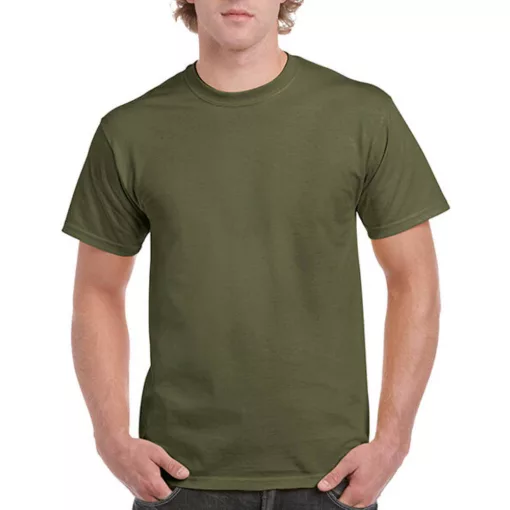Uniszex póló  Rövid ujjú Gildan Ultra Cotton Adult T-Shirt   Katonai zöld   urespolo.hu