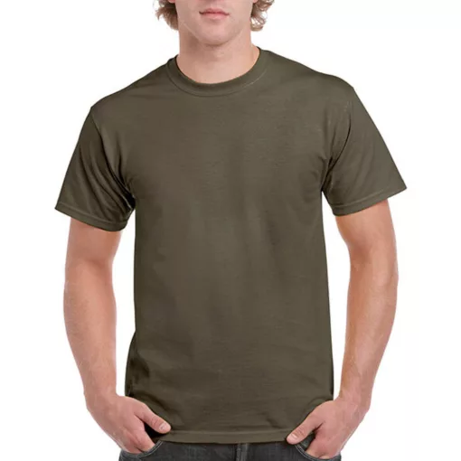 Uniszex póló  Rövid ujjú Gildan Ultra Cotton Adult T-Shirt - XL, Oliva zöld