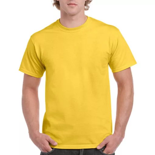 Uniszex póló  Rövid ujjú Gildan Ultra Cotton Adult T-Shirt   Daisy (százszorszép sárga)   uresp