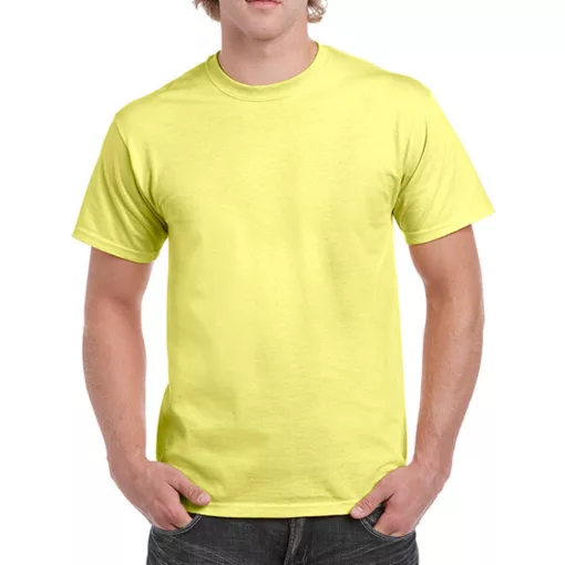 Uniszex póló  Rövid ujjú Gildan Ultra Cotton Adult T-Shirt   Cornsilk (világossárga)   urespolo