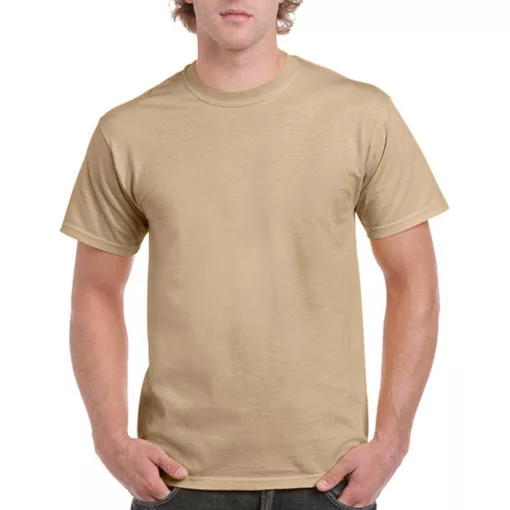 Uniszex póló  Rövid ujjú Gildan Ultra Cotton Adult T-Shirt - XL, Cser barna (Tan)
