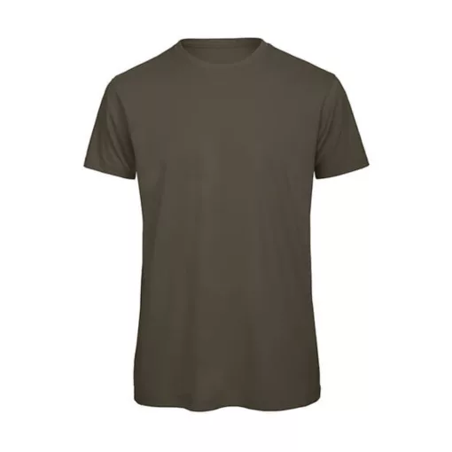 Férfi rövid ujjú póló B&C Inspire T/men T-Shirt -3XL, Khaki zöld