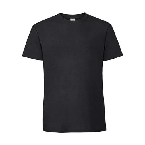 Férfi póló  Rövid ujjú Fruit of the Loom Ringspun Premium T   Fekete   urespolo.hu