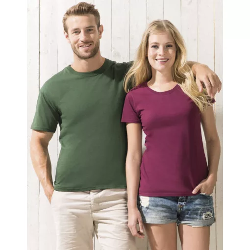 Férfi póló  Rövid ujjú Fruit of the Loom Ringspun Premium T   Heather szürke   urespolo.hu