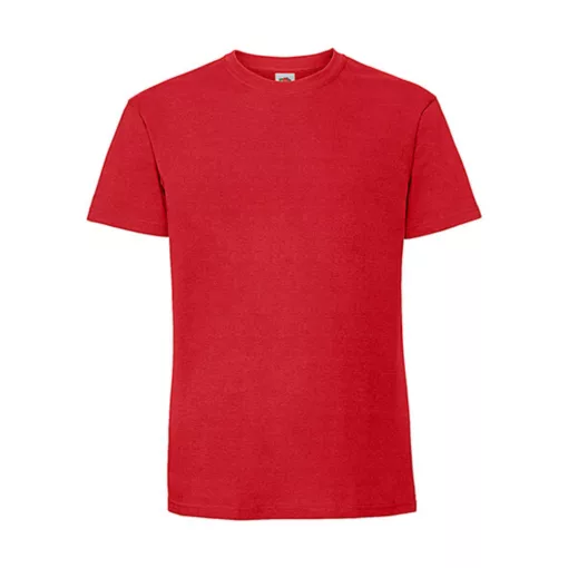 Férfi póló  Rövid ujjú Fruit of the Loom Ringspun Premium T   Piros   urespolo.hu