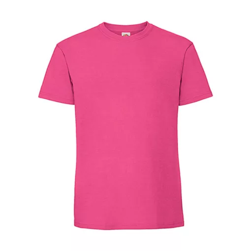 Férfi póló  Rövid ujjú Fruit of the Loom Ringspun Premium T   Fuchsia   urespolo.hu