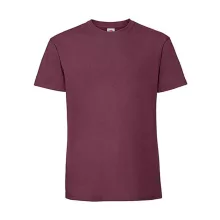 Férfi póló  Rövid ujjú Fruit of the Loom Ringspun Premium T   Burgundi vörös   urespolo.hu