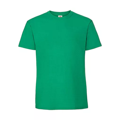 Férfi póló  Rövid ujjú Fruit of the Loom Ringspun Premium T   Kelly zöld   urespolo.hu