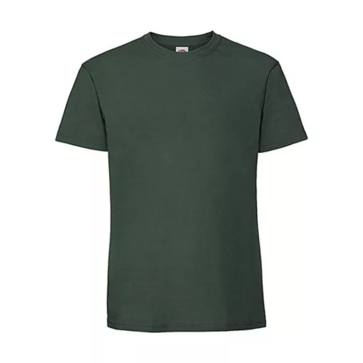 Férfi póló  Rövid ujjú Fruit of the Loom Ringspun Premium T   Sötétzöld   urespolo.hu