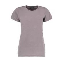 Női rövid ujjú felső Kustom Kit Women's Fashion Fit Superwash 60 Tee L, Világos szürke Marl