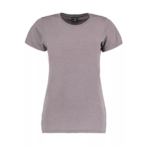 Női rövid ujjú felső Kustom Kit Women's Fashion Fit Superwash 60 Tee 2XL, Világos szürke Marl