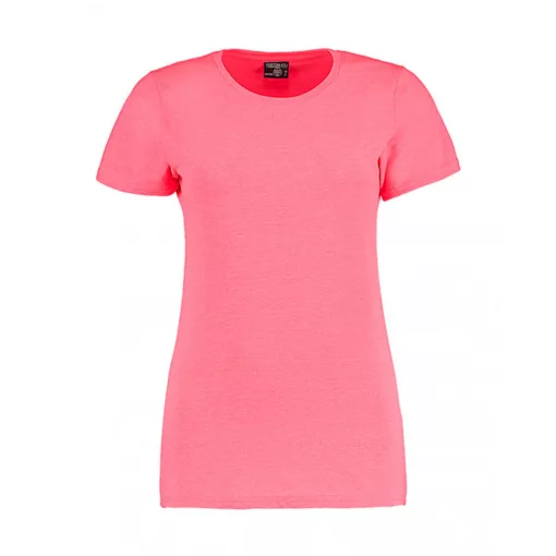 Női rövid ujjú felső Kustom Kit Women's Fashion Fit Superwash 60 Tee M, Korall Marl