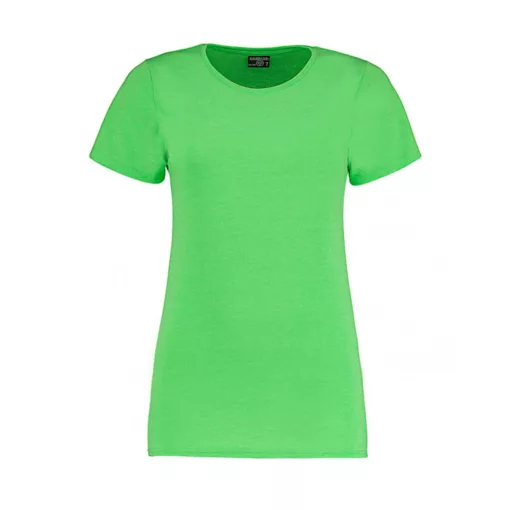 Női rövid ujjú felső Kustom Kit Women's Fashion Fit Superwash 60 Tee 2XL, Lime zöld Marl