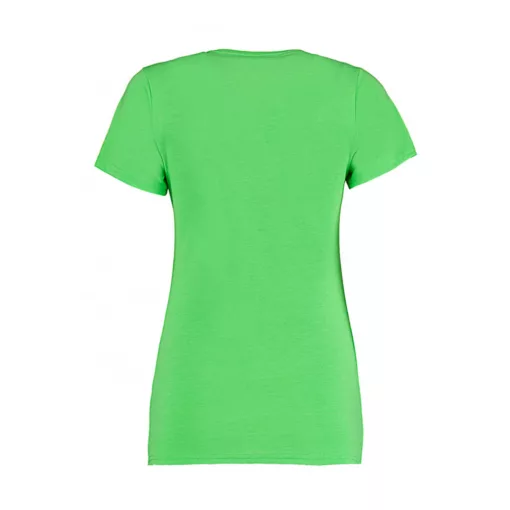 Női rövid ujjú felső Kustom Kit Women\'s Fashion Fit Superwash 60 Tee 2XL, Lime zöld Marl