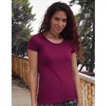 Női póló  Rövid ujjú Fruit of the Loom Lady-Fit Ringspun Premium T   Fehér   urespolo.hu