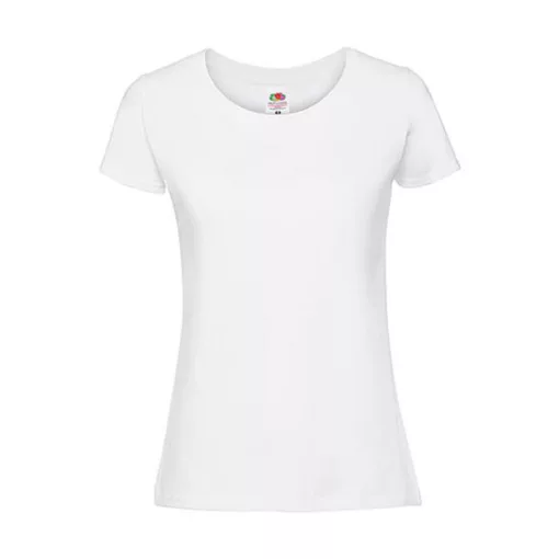 Női póló  Rövid ujjú Fruit of the Loom Lady-Fit Ringspun Premium T   Fehér   urespolo.hu