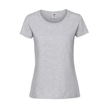 Női póló  Rövid ujjú Fruit of the Loom Lady-Fit Ringspun Premium T   Heather szürke   urespolo.