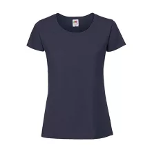 Női póló  Rövid ujjú Fruit of the Loom Lady-Fit Ringspun Premium T   Mély sötétkék (navy)   ure