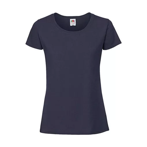 Női póló  Rövid ujjú Fruit of the Loom Lady-Fit Ringspun Premium T   Mély sötétkék (navy)   ure