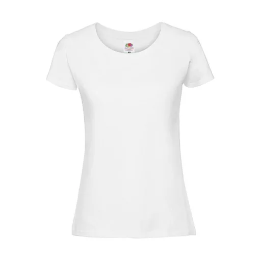 Női póló  Rövid ujjú Fruit of the Loom Lady-Fit Ringspun Premium T   Királykék   urespolo.hu