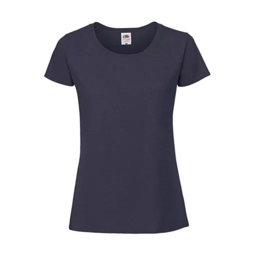 Női póló  Rövid ujjú Fruit of the Loom Lady-Fit Ringspun Premium T   Királykék   urespolo.hu