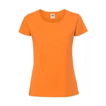 Női póló  Rövid ujjú Fruit of the Loom Lady-Fit Ringspun Premium T   Narancssárga   urespolo.hu