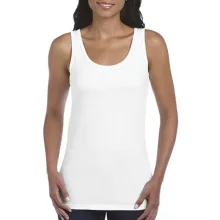 Női póló  Ujjatlan Gildan Gildan Ladies Softstyle Tank Top   Fehér   urespolo.hu