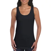 Női póló  Ujjatlan Gildan Gildan Ladies Softstyle Tank Top   Fekete   urespolo.hu