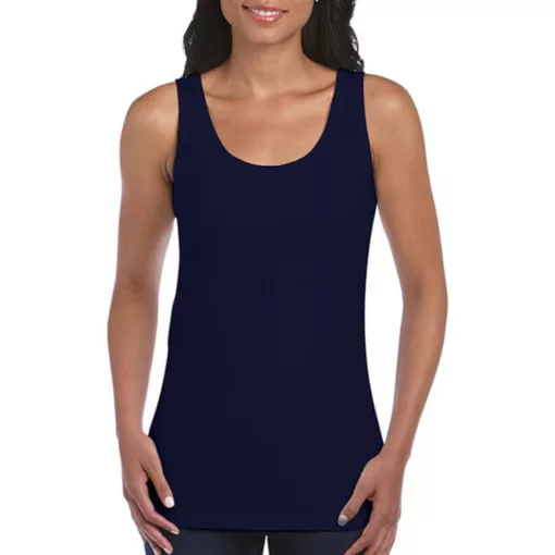 Női póló  Ujjatlan Gildan Gildan Ladies Softstyle Tank Top   Sötétkék (navy)   urespolo.hu