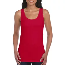Női póló  Ujjatlan Gildan Gildan Ladies Softstyle Tank Top   Meggypiros   urespolo.hu