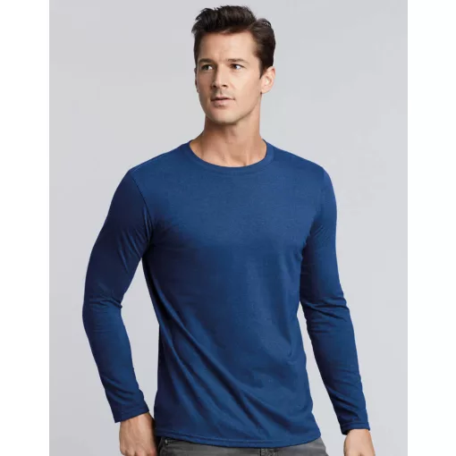 Férfi póló  Hosszú ujjú Gildan Gildan Mens Softstyle Long Sleeve Tee   Fehér   urespolo.hu