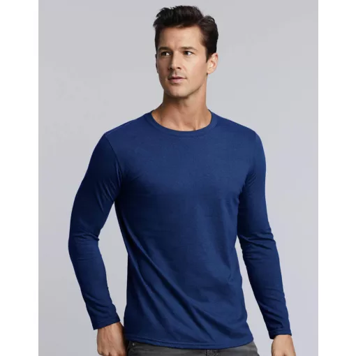 Férfi póló  Hosszú ujjú Gildan Gildan Mens Softstyle Long Sleeve Tee   Fehér   urespolo.hu