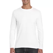 Férfi póló  Hosszú ujjú Gildan Gildan Mens Softstyle Long Sleeve Tee   Fehér   urespolo.hu