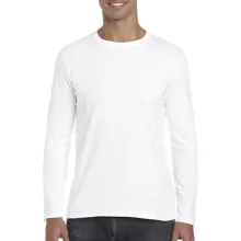 Férfi póló  Hosszú ujjú Gildan Gildan Mens Softstyle Long Sleeve Tee   Fehér   urespolo.hu