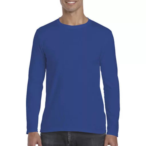 Férfi póló  Hosszú ujjú Gildan Gildan Mens Softstyle Long Sleeve Tee   Fehér   urespolo.hu