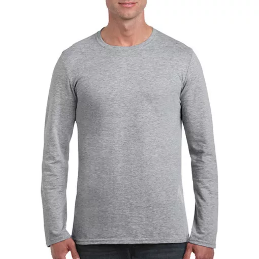 Férfi póló  Hosszú ujjú Gildan Gildan Mens Softstyle Long Sleeve Tee   Sportszürke   urespolo.