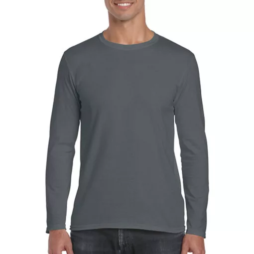 Férfi póló  Hosszú ujjú Gildan Gildan Mens Softstyle Long Sleeve Tee   Szénszürke   urespolo.h