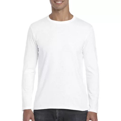 Férfi póló  Hosszú ujjú Gildan Gildan Mens Softstyle Long Sleeve Tee   Sötétkék (navy)   uresp